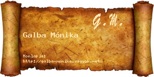 Galba Mónika névjegykártya
